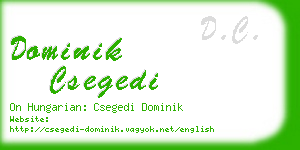 dominik csegedi business card